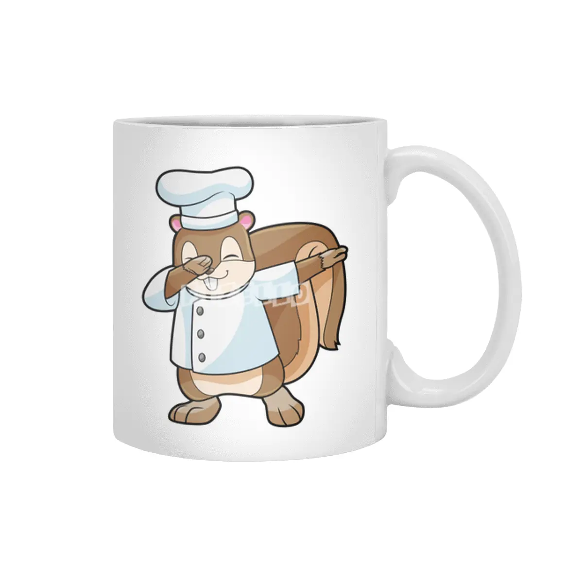 Squirrel as Cook with Cooking apron Beyaz Kupa