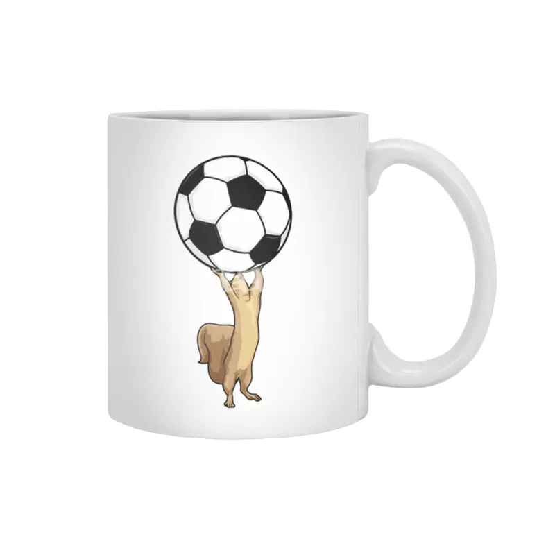 Squirrel with Soccer ball Beyaz Kupa