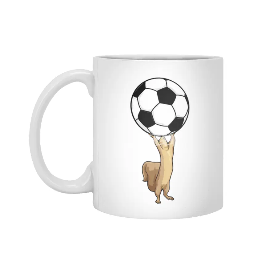 Squirrel with Soccer ball Beyaz Kupa