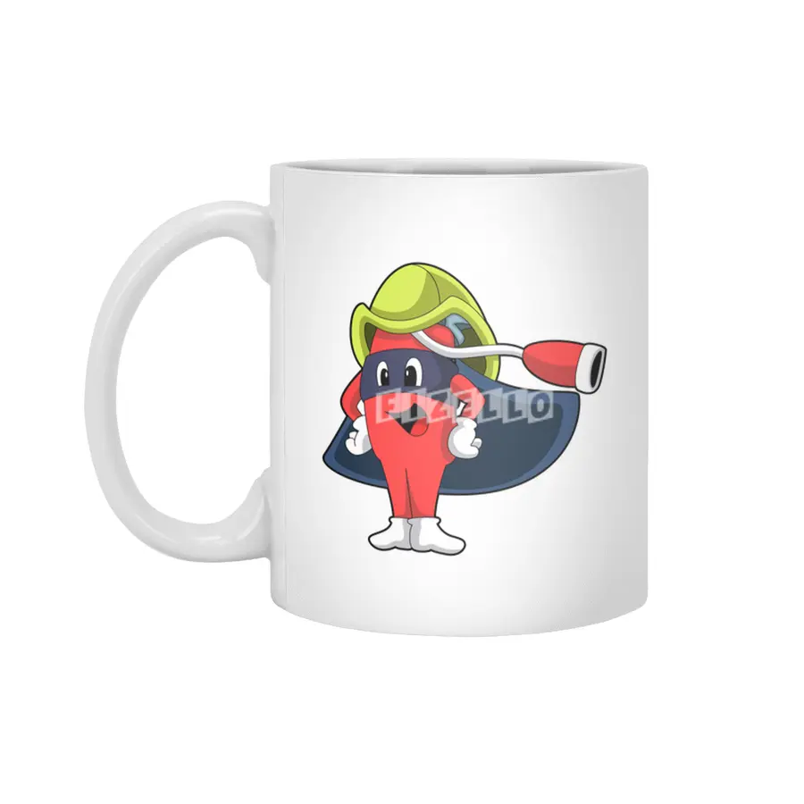 Superhero as Firefighter Beyaz Kupa