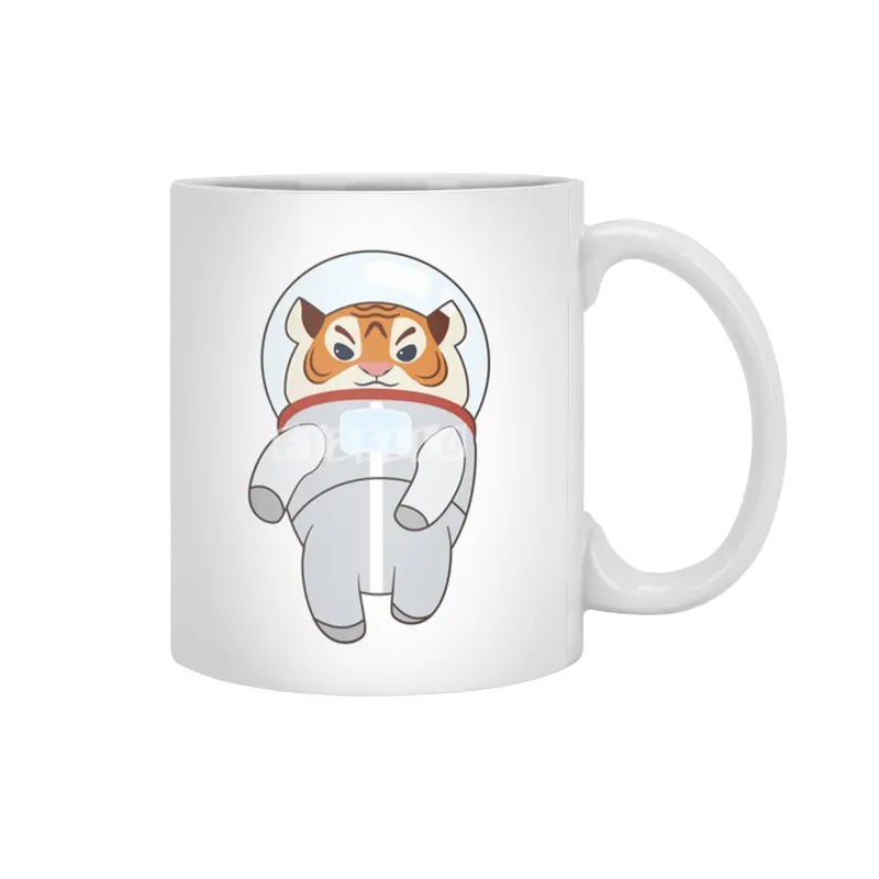 Tiger as Spaceman Costume Beyaz Kupa