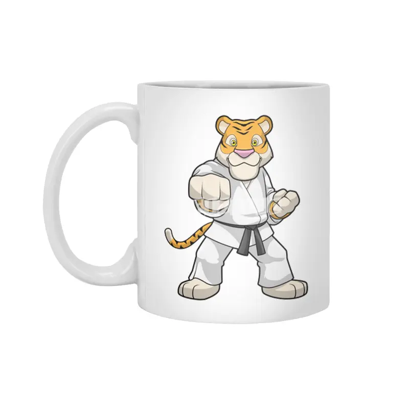 Tiger at Martial arts Karate Beyaz Kupa
