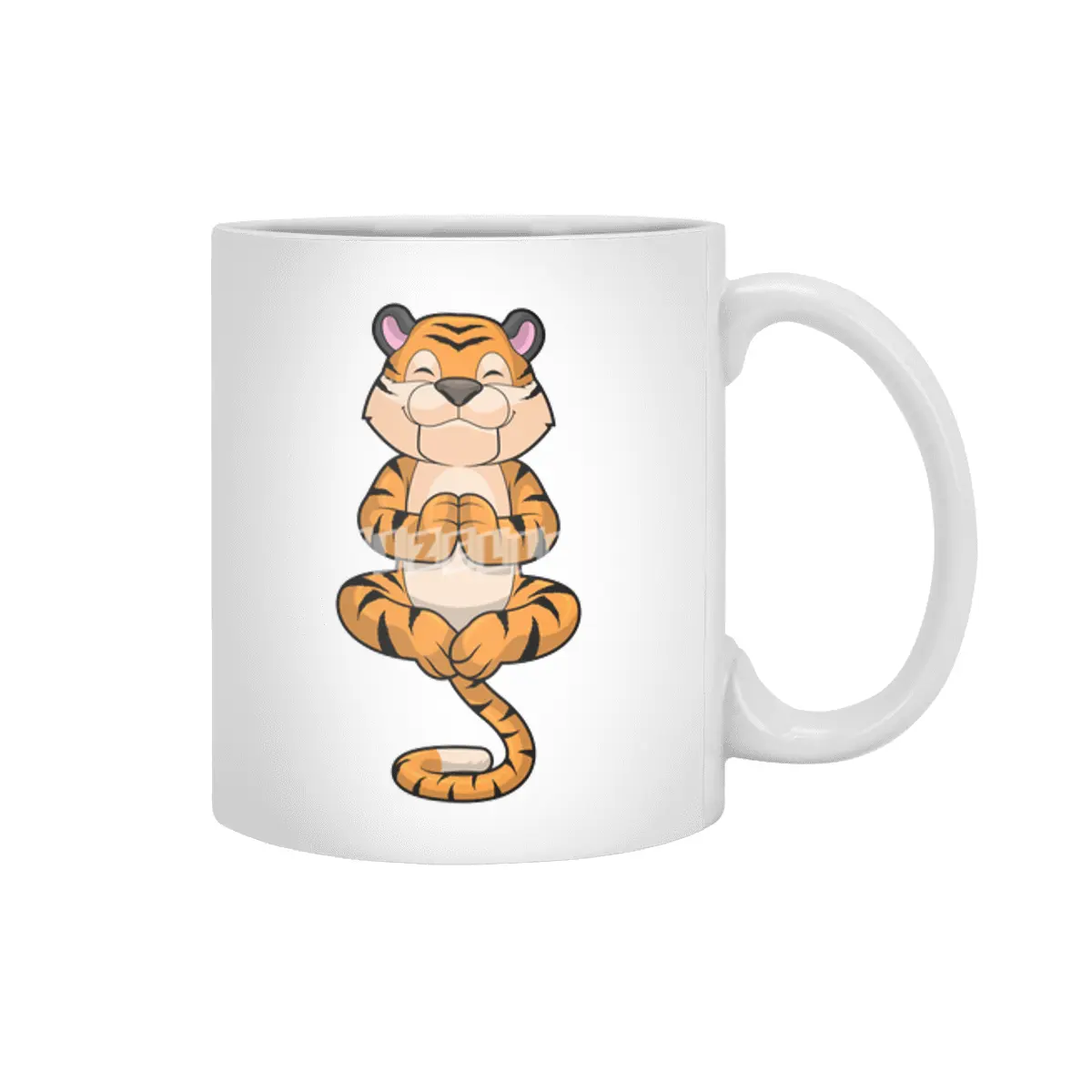Tiger at Yoga Fitness Beyaz Kupa