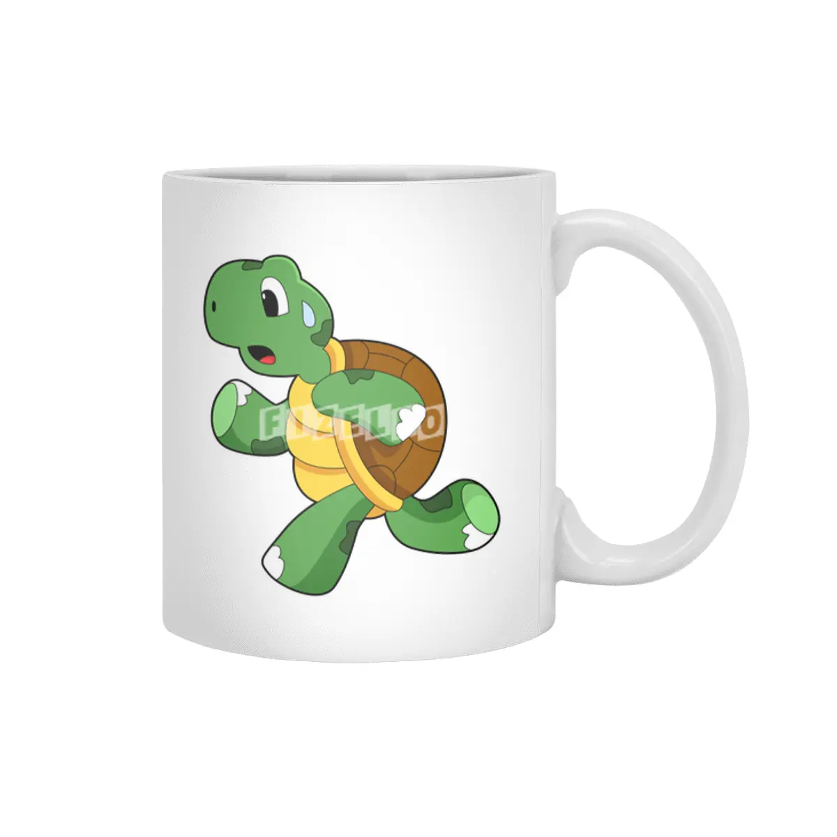 Turtle as Jogger at Running Beyaz Kupa