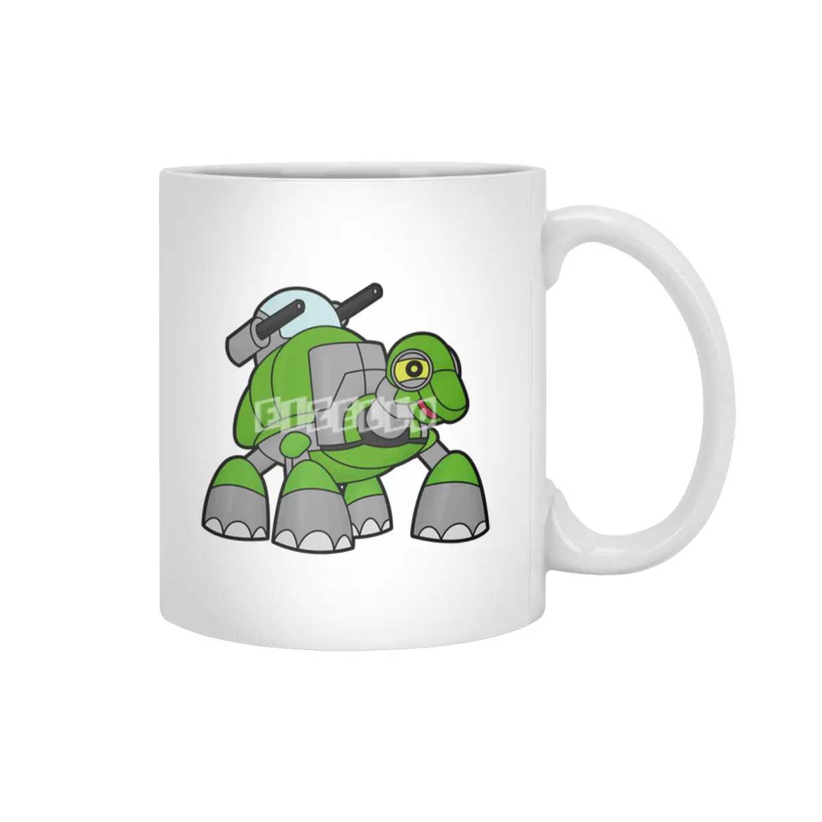 Turtle as Robot with Cannons Beyaz Kupa