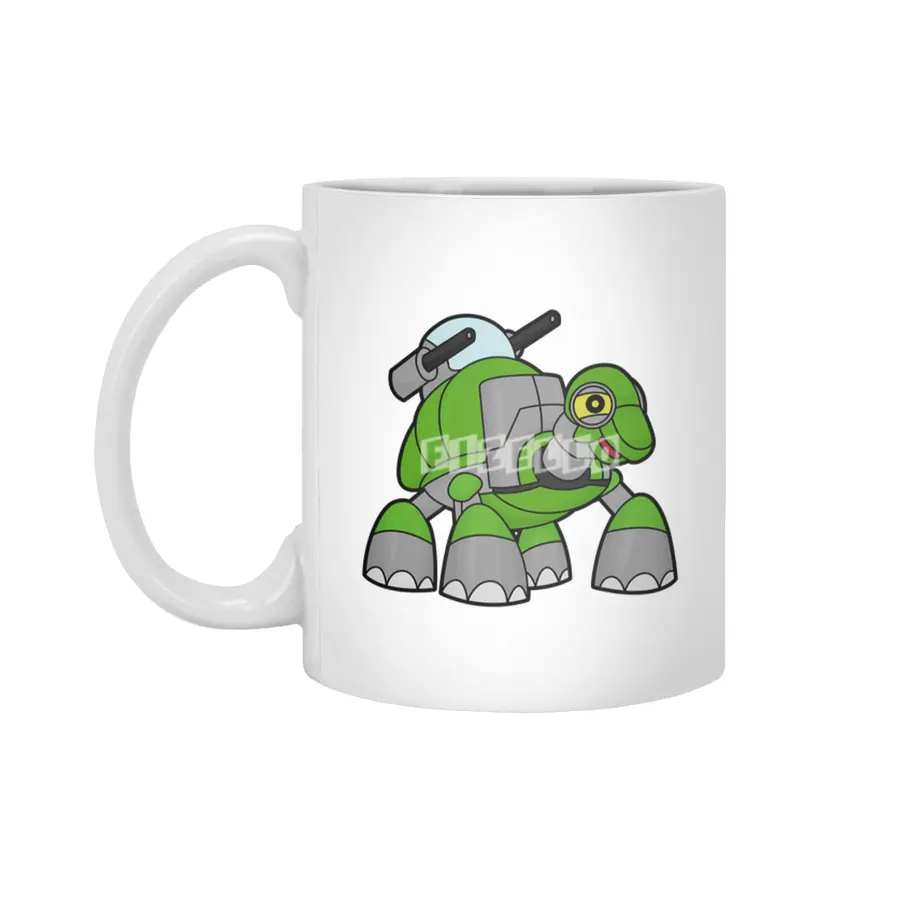 Turtle as Robot with Cannons Beyaz Kupa