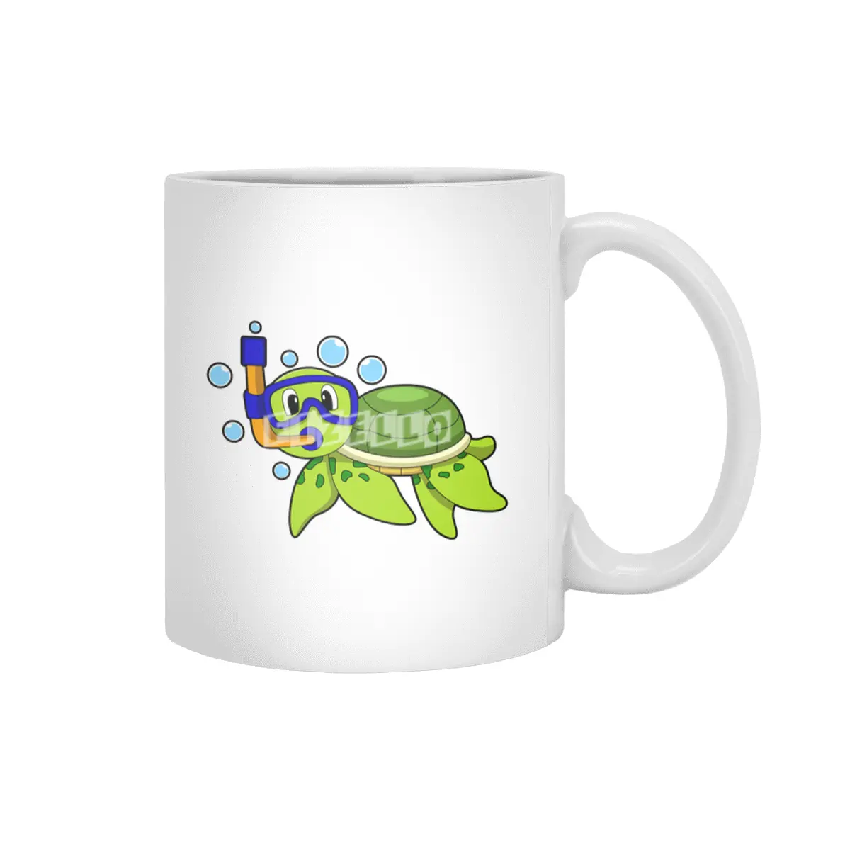 Turtle at Diving with Snorkel Beyaz Kupa