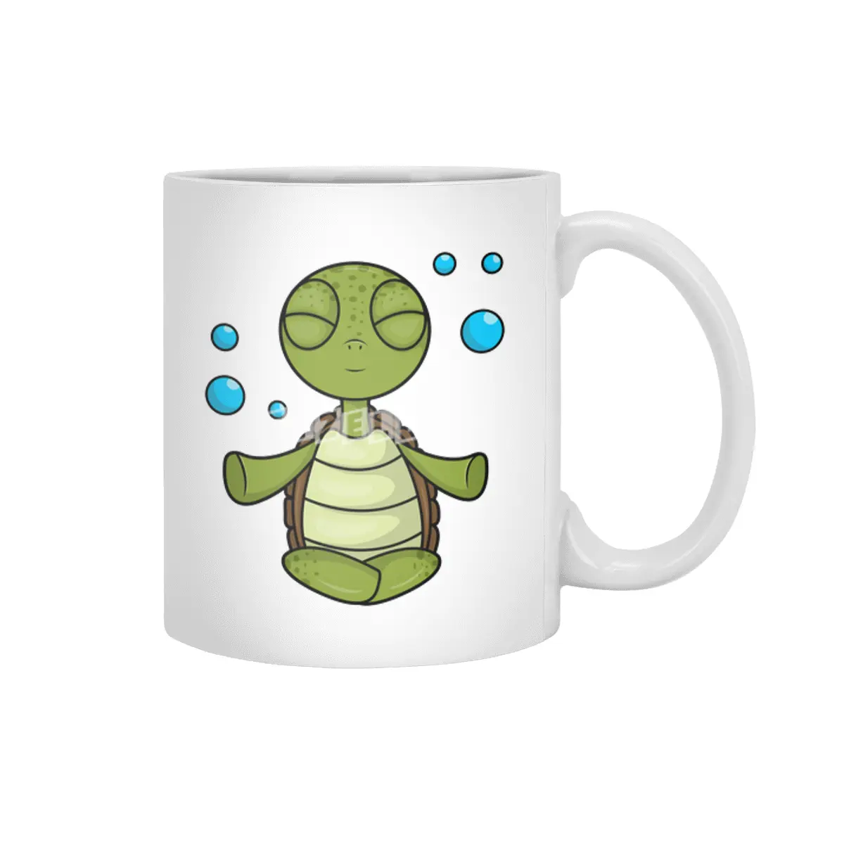 Turtle at Meditating in Sitting Beyaz Kupa