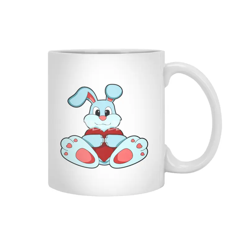 Rabbit with Heart Beyaz Kupa