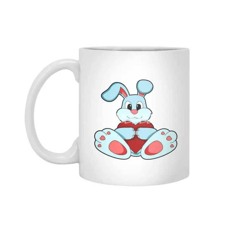 Rabbit with Heart Beyaz Kupa