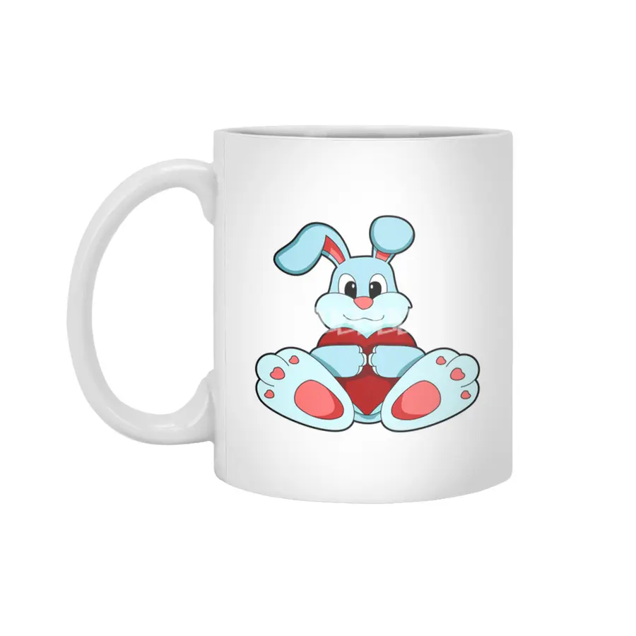 Rabbit with Heart Beyaz Kupa