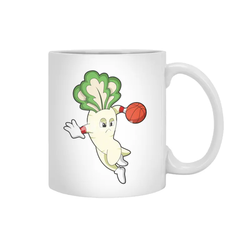 Radish at Basketball Sports Beyaz Kupa