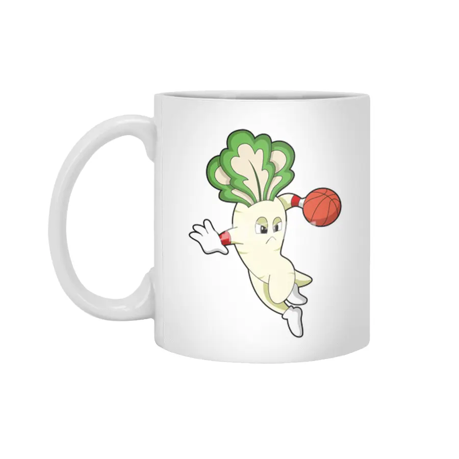 Radish at Basketball Sports Beyaz Kupa