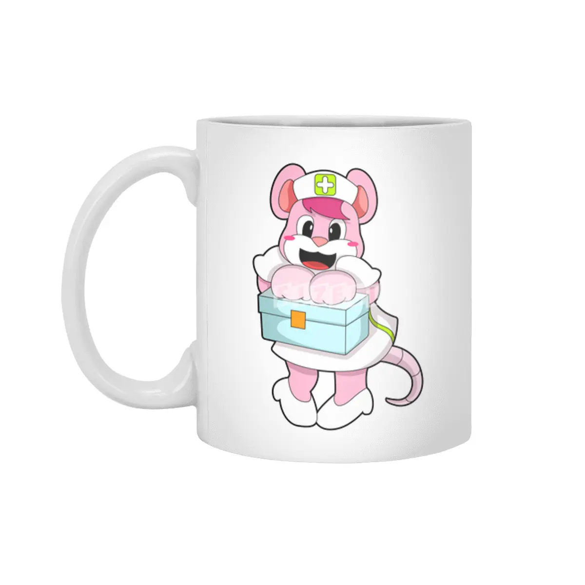 Rat as Nurse with Box Beyaz Kupa