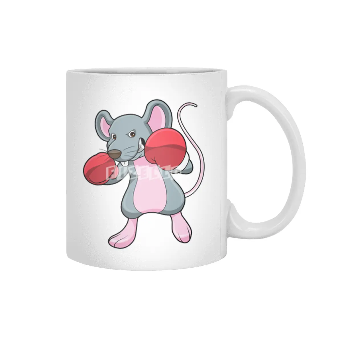 Rat at Boxing with Boxing gloves Beyaz Kupa