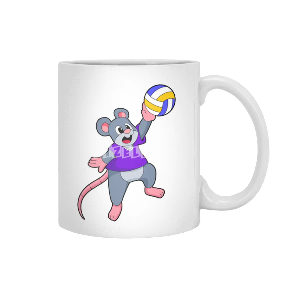 Rat at Volleyball Sports Beyaz Kupa