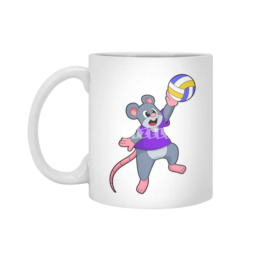Rat at Volleyball Sports Beyaz Kupa
