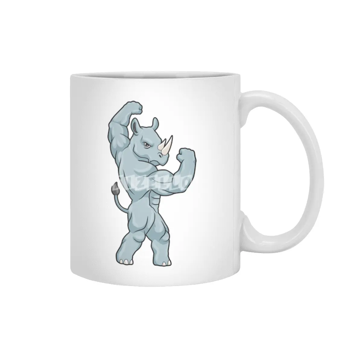 Rhino as Bodybuilder extreme Beyaz Kupa
