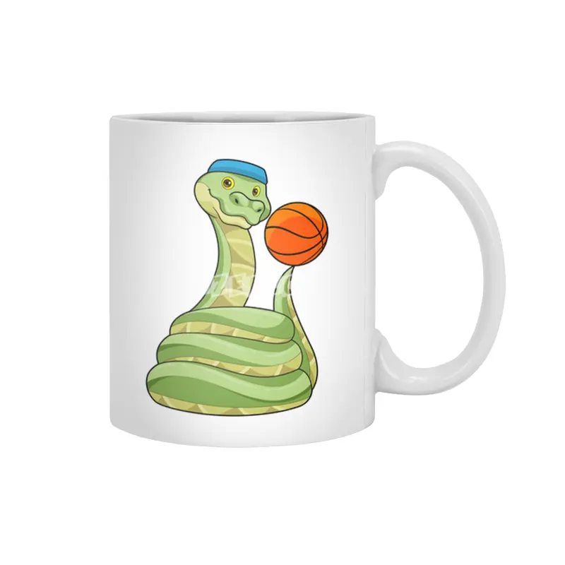 Snake at Basketball Sports Beyaz Kupa