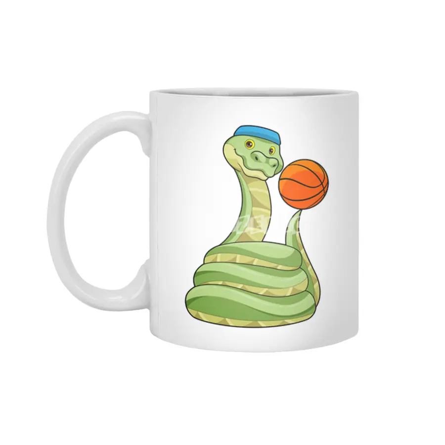 Snake at Basketball Sports Beyaz Kupa