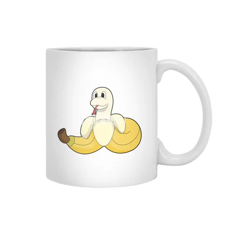 Snake with Banana Beyaz Kupa