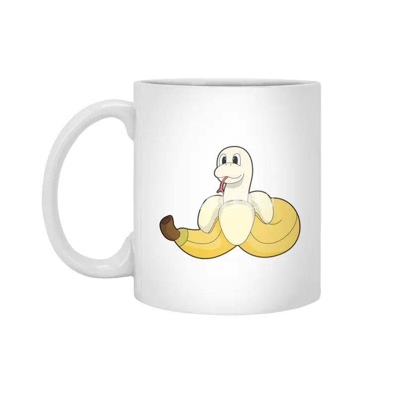 Snake with Banana Beyaz Kupa