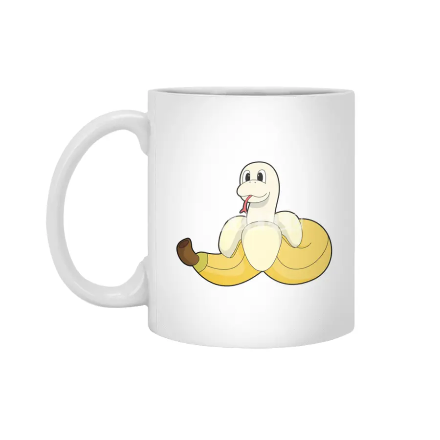 Snake with Banana Beyaz Kupa