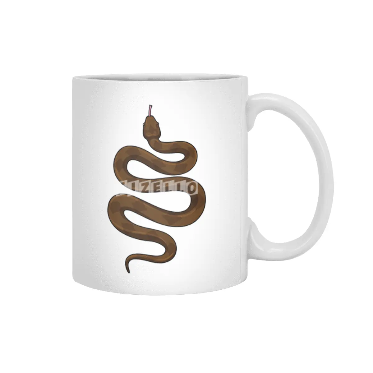Snake with brown Stripes Beyaz Kupa