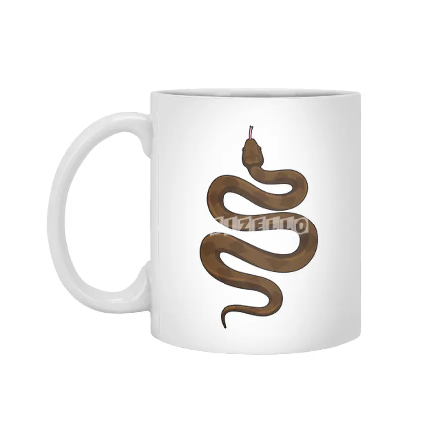 Snake with brown Stripes Beyaz Kupa