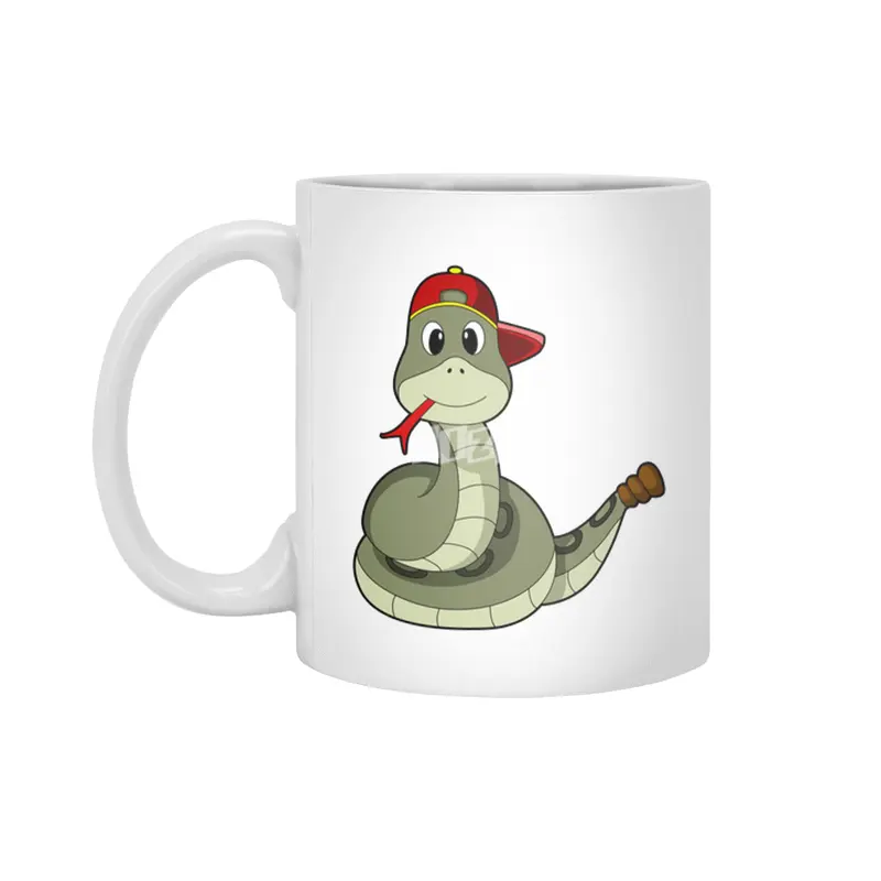Snake with Cap Beyaz Kupa