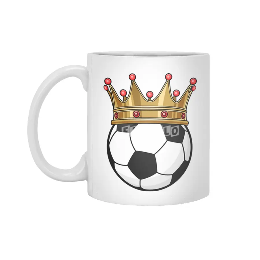 Soccer Crown King Beyaz Kupa