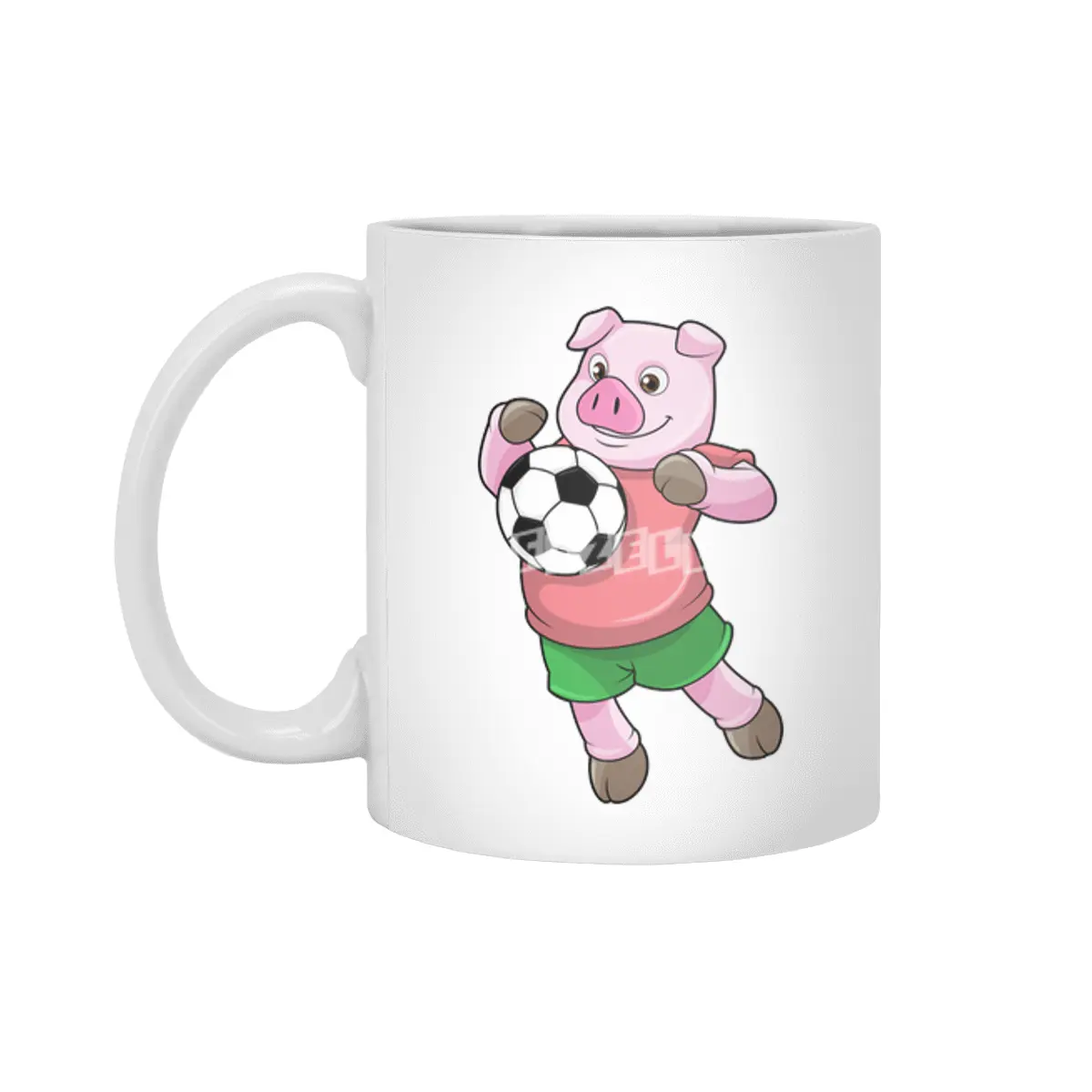 Pig at Soccer Sports Beyaz Kupa
