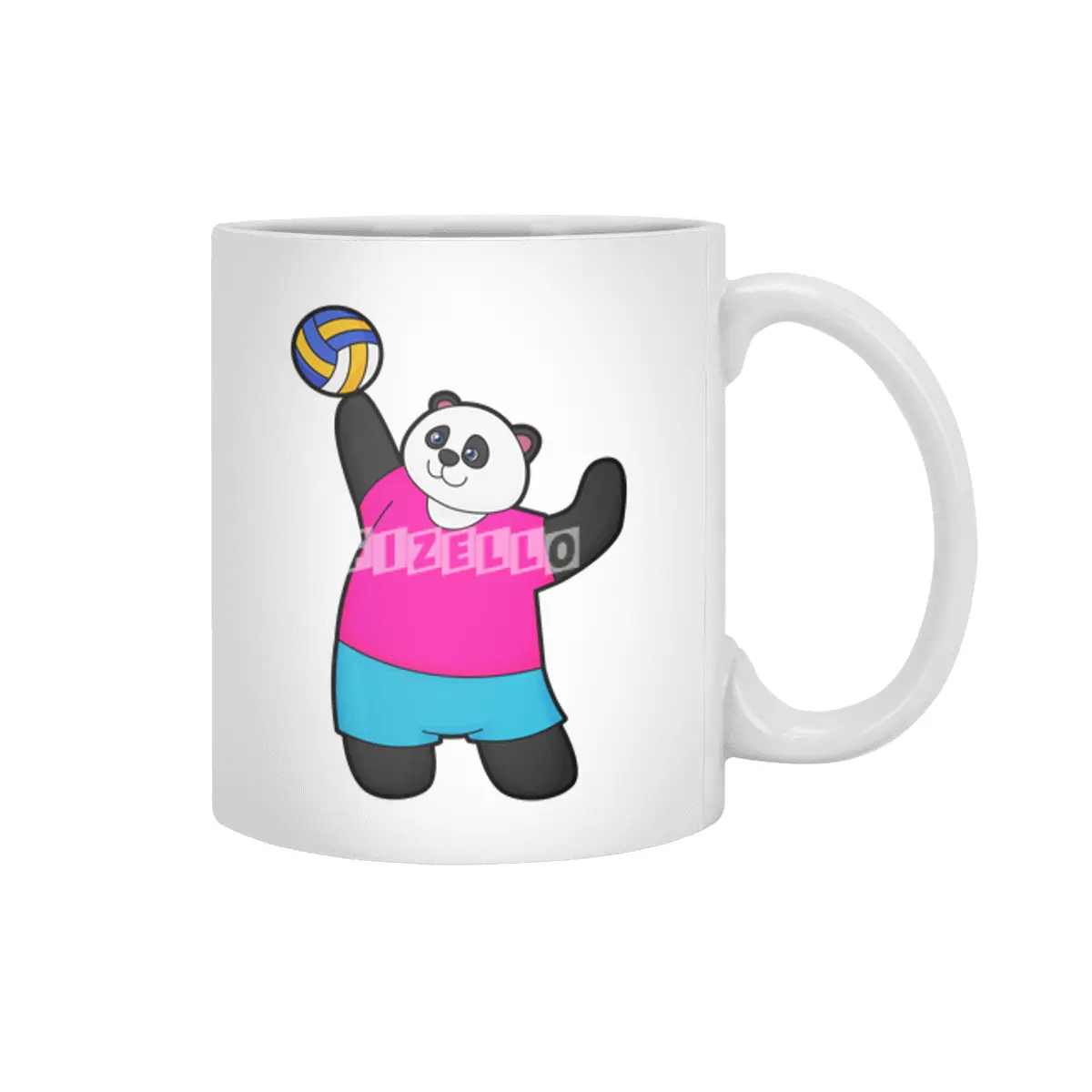 Panda as Volleyball player with Volleyball Beyaz Kupa