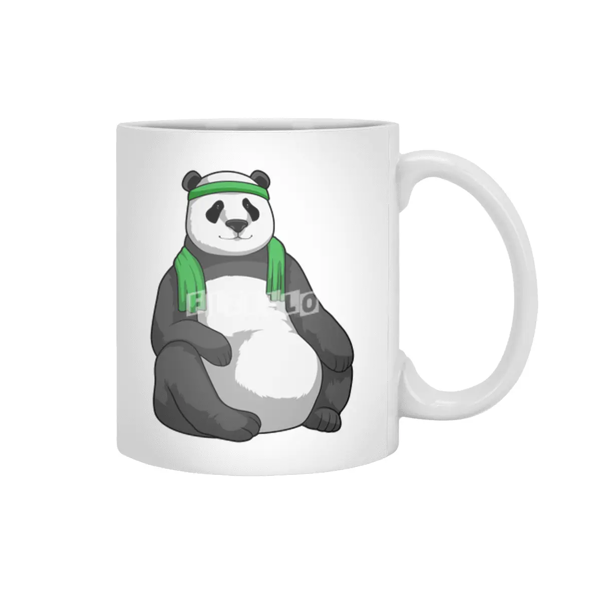 Panda at Fitness with Towel Beyaz Kupa