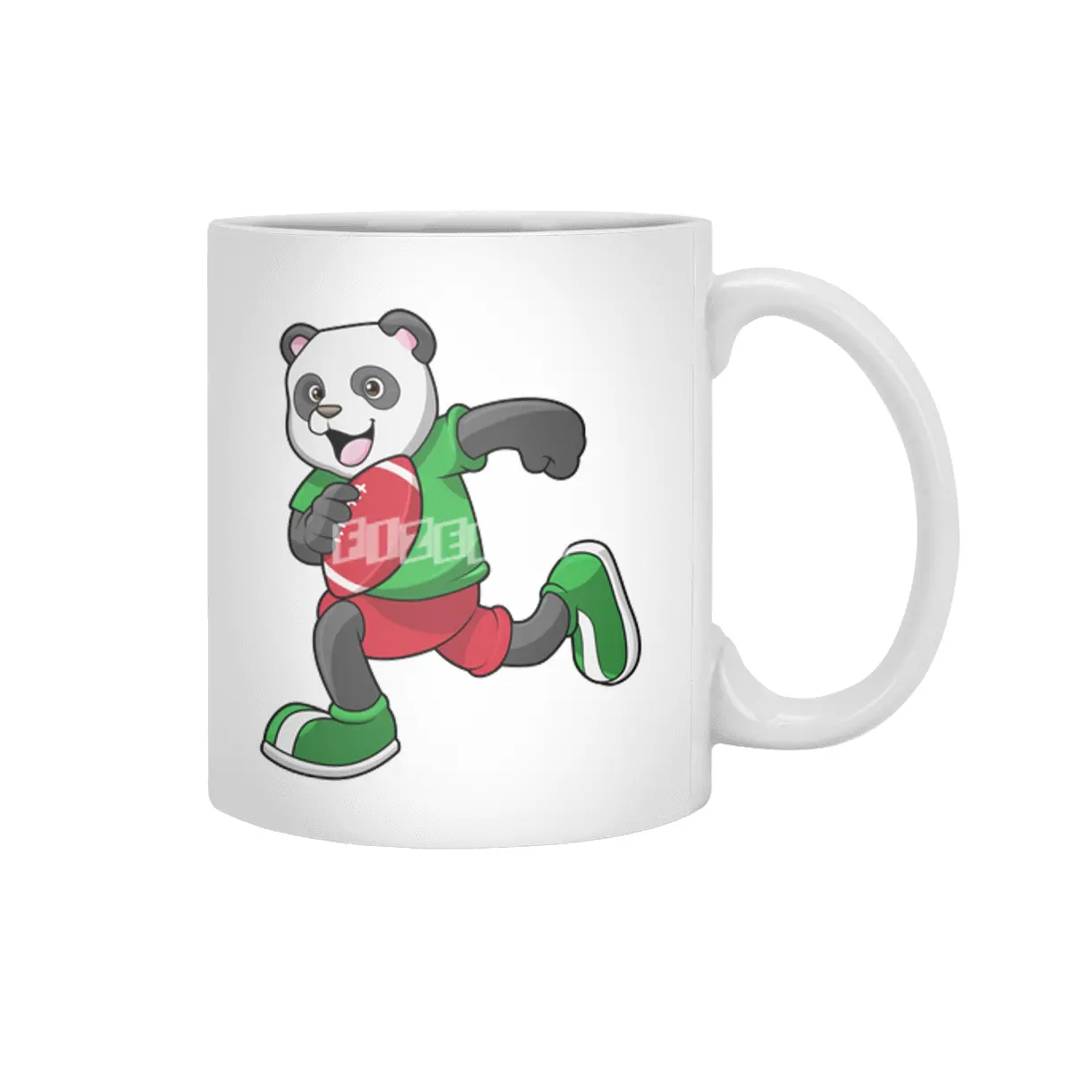 Panda at Football with Equipment Beyaz Kupa