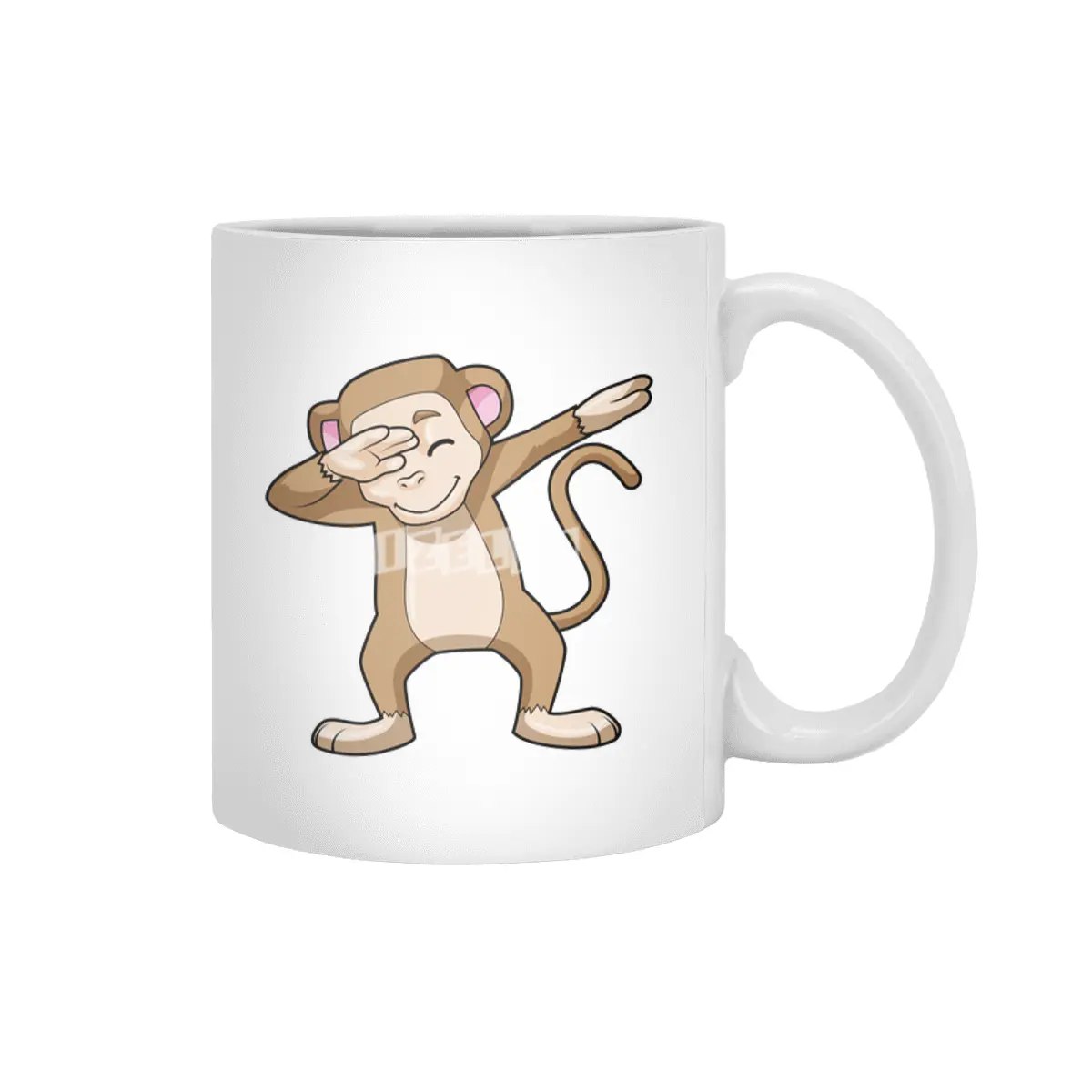 Monkey at Hip Hop Dance Dab Beyaz Kupa