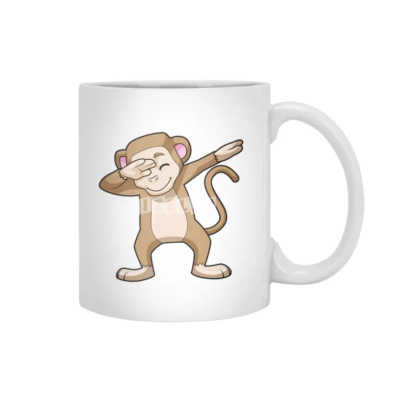 Monkey at Hip Hop Dance Dab Beyaz Kupa