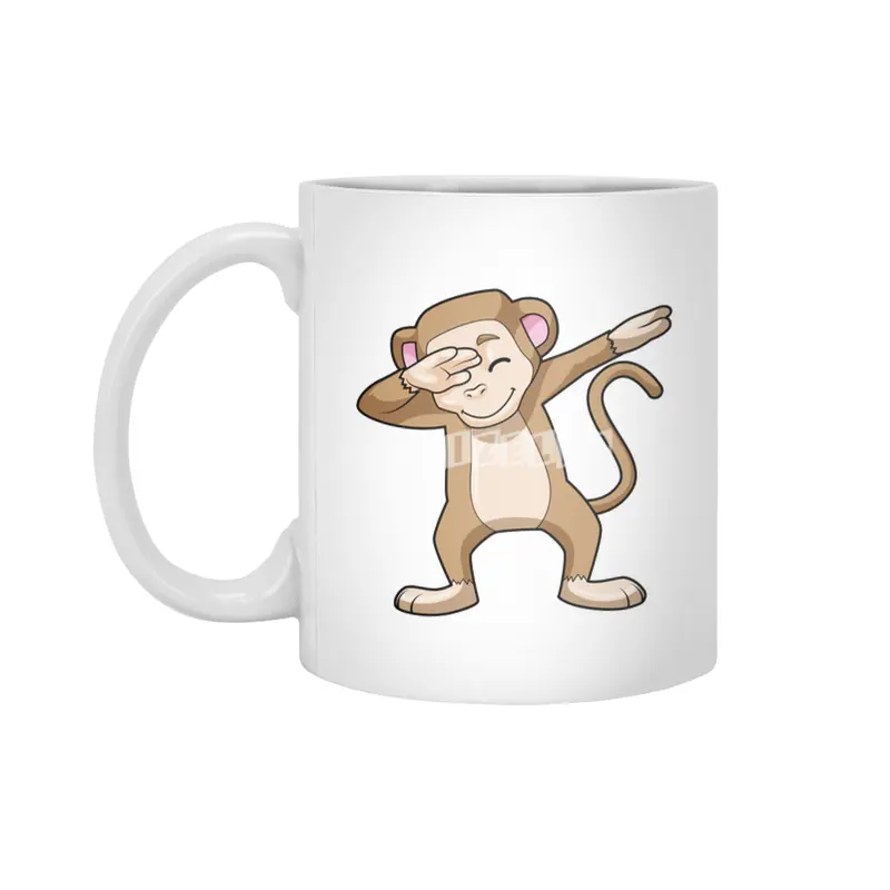 Monkey at Hip Hop Dance Dab Beyaz Kupa