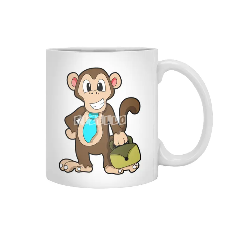 Monkey with Bag Beyaz Kupa