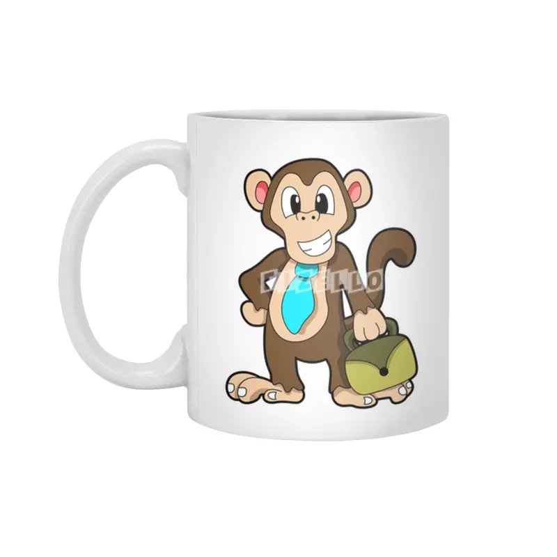 Monkey with Bag Beyaz Kupa