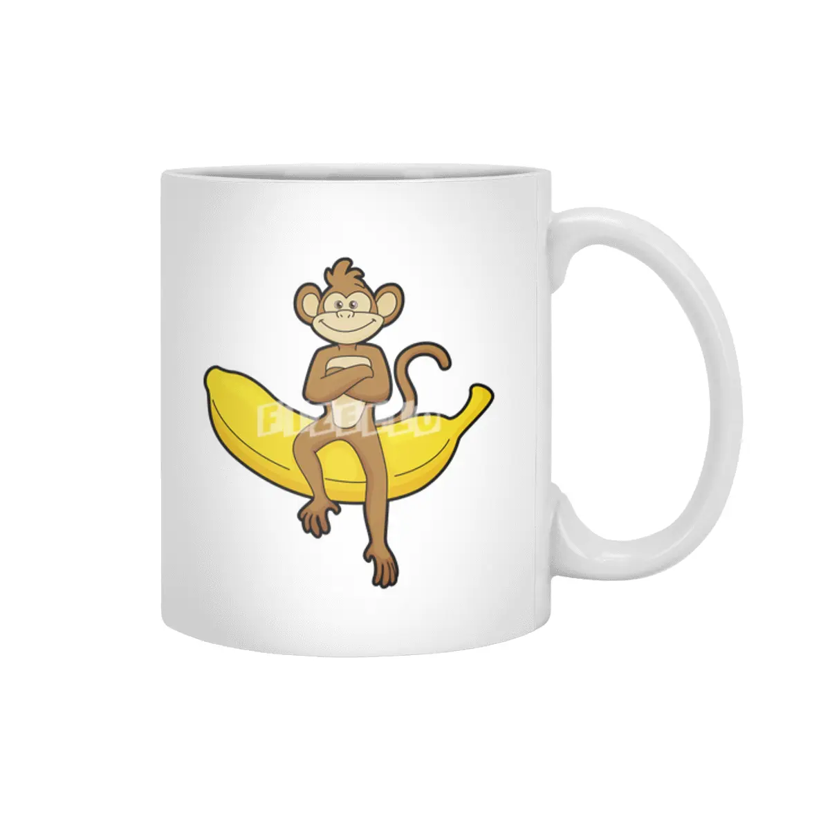 Monkey with Banana Beyaz Kupa