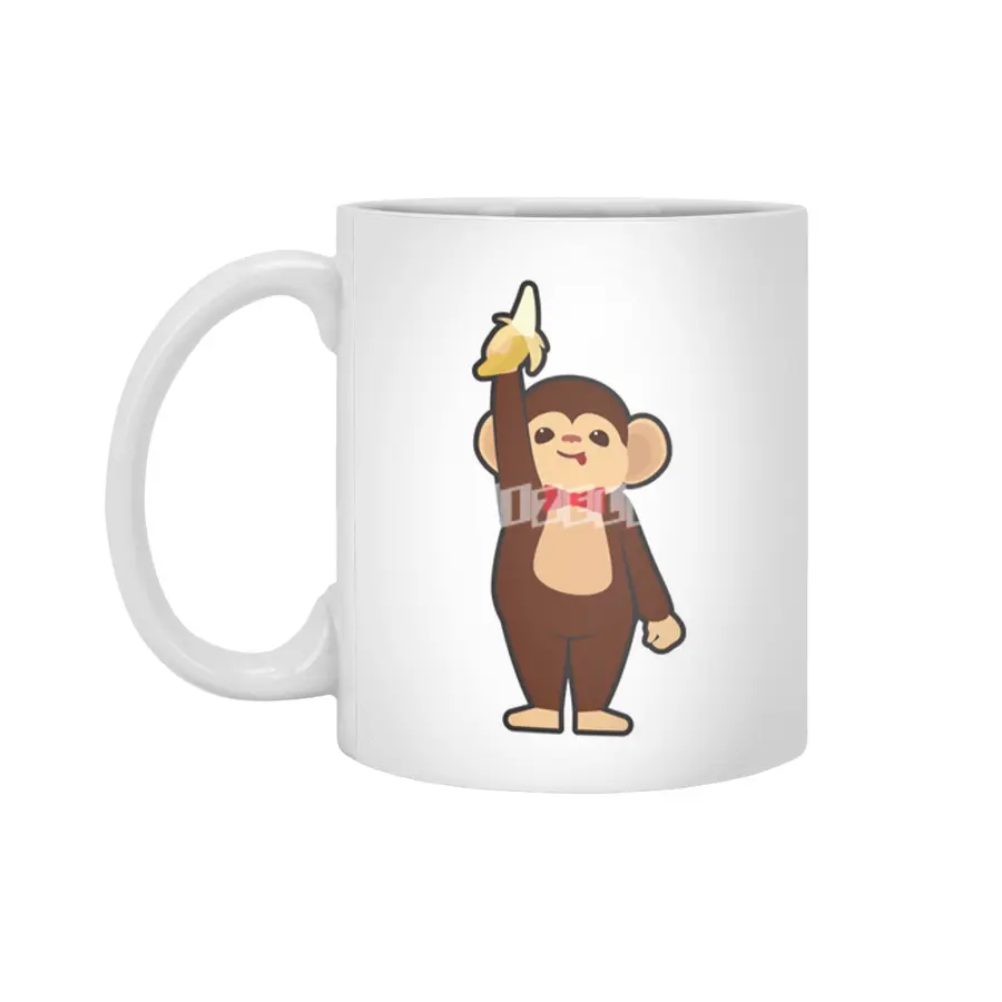 Monkey with Banana Beyaz Kupa