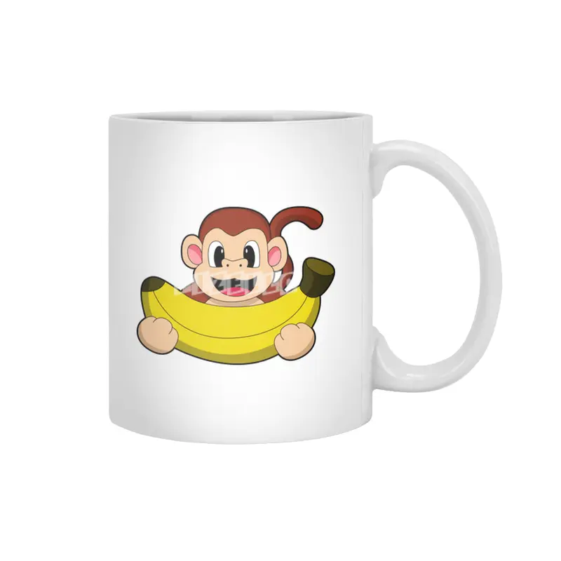 Monkey with Banana Beyaz Kupa