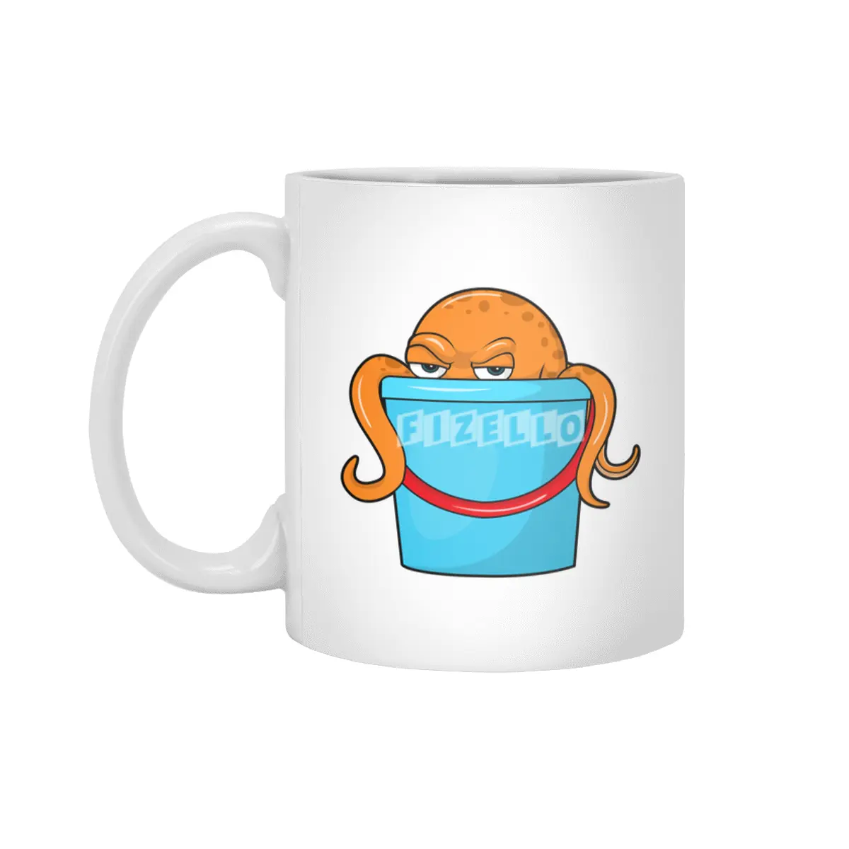 Octopus with Bucket Beyaz Kupa