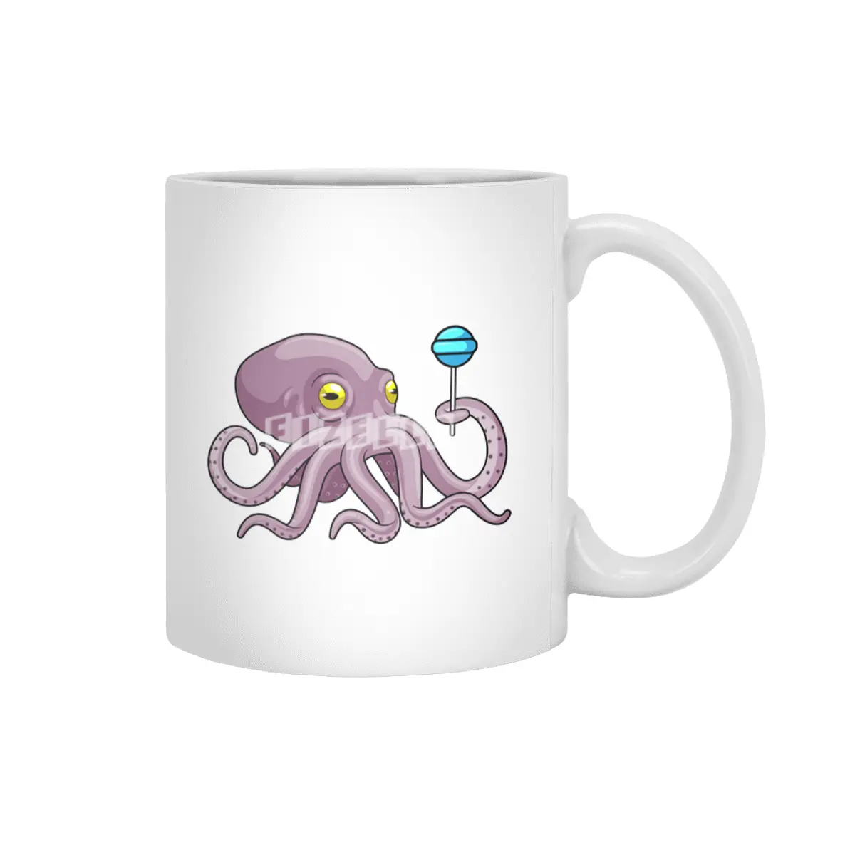 Octopus with Lollipop Beyaz Kupa