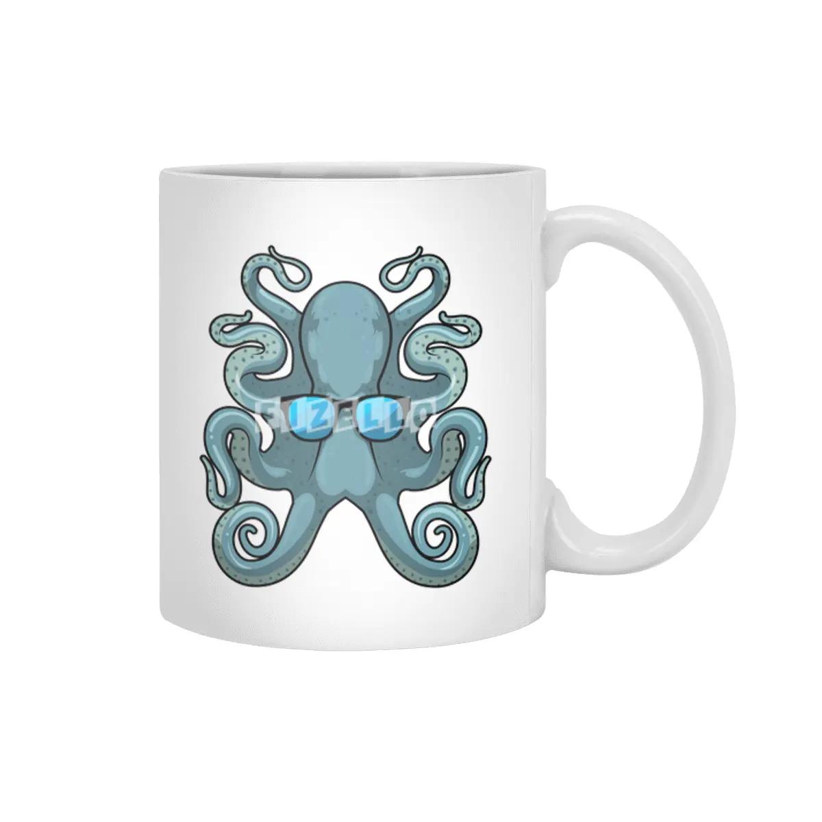 Octopus with Sunglasses Beyaz Kupa