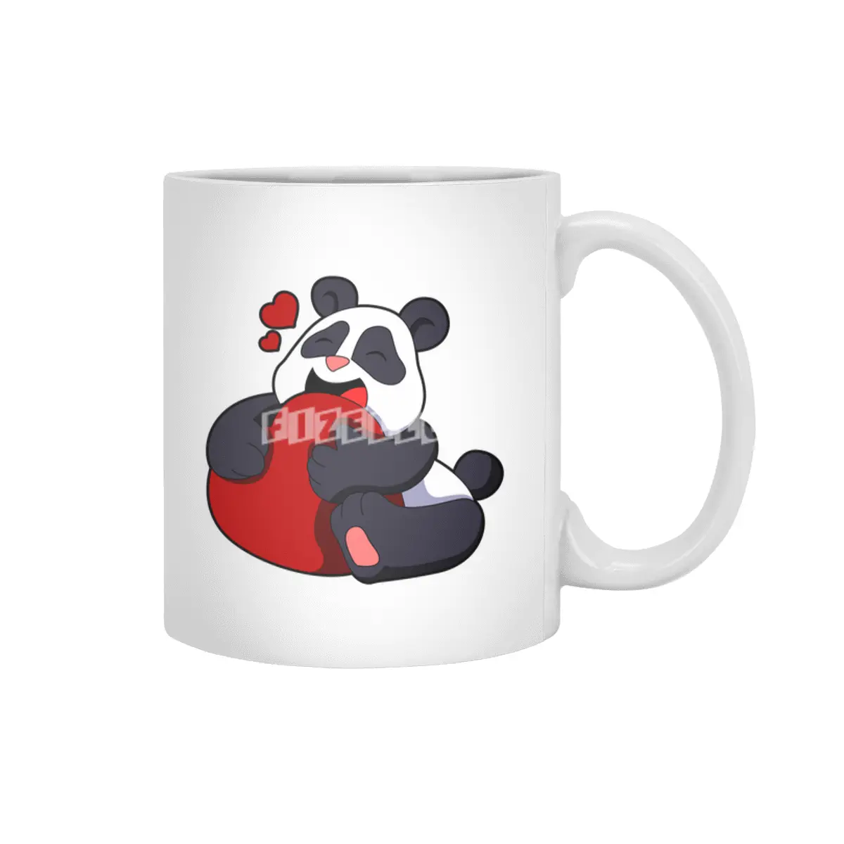 Panda - Love with Heart Beyaz Kupa