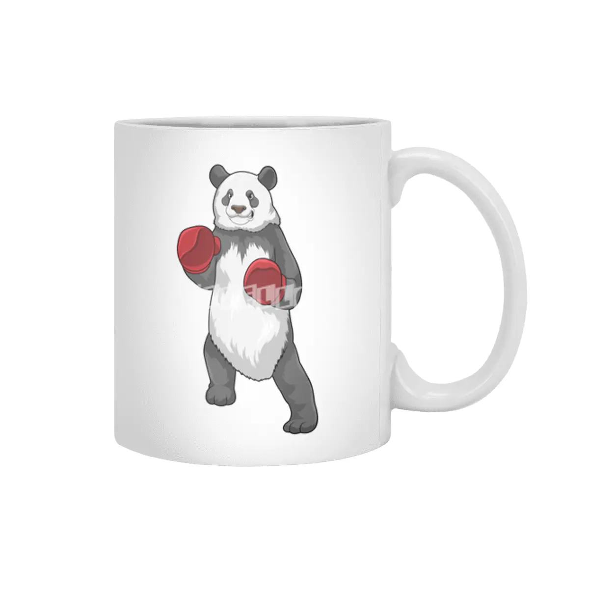 Panda as Boxer with Boxing gloves Beyaz Kupa