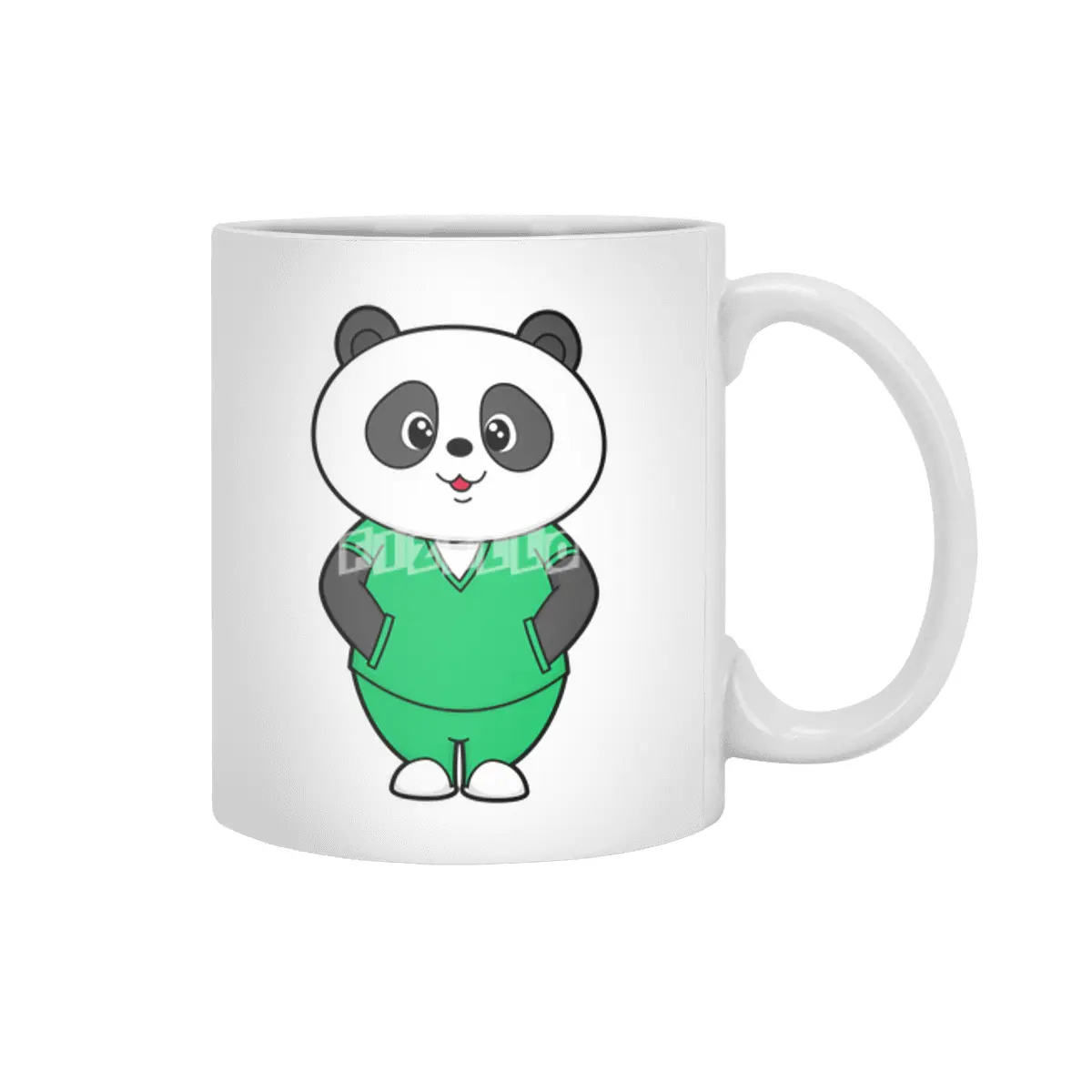 Panda as Nurse with Smock Beyaz Kupa