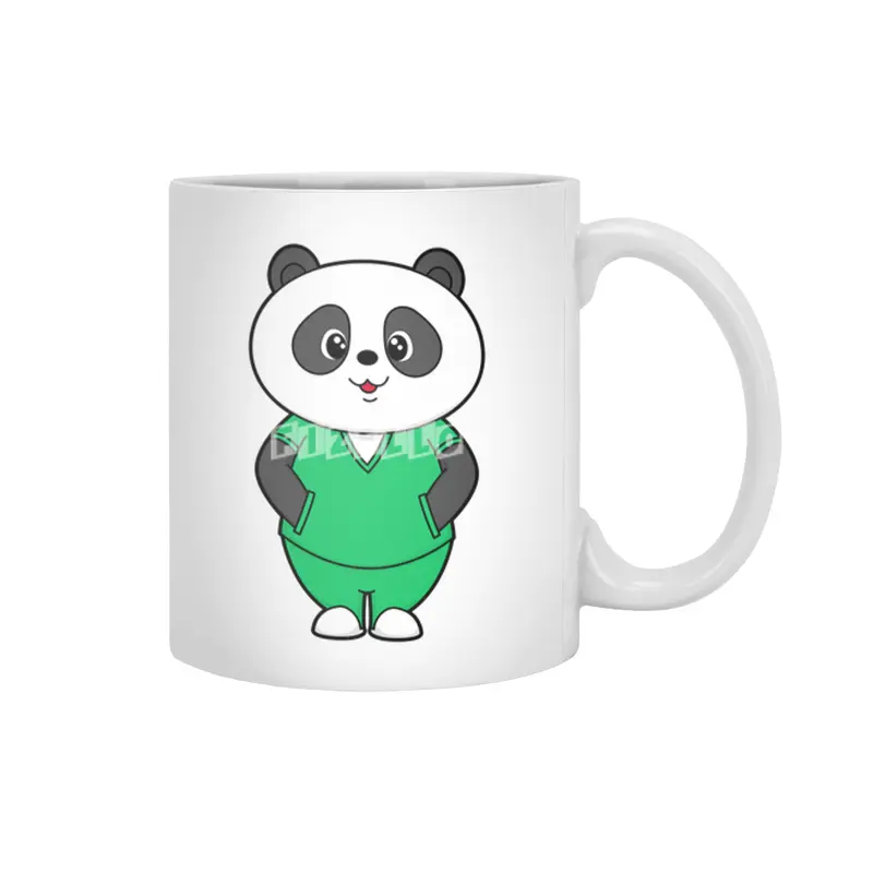 Panda as Nurse with Smock Beyaz Kupa